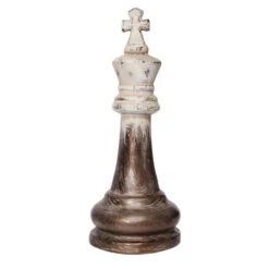 24" Gold And White Magnesia Finial