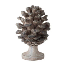 10.5" Gray And Brown Traditional Style Pine Cone Tabletop Decor -Ornaments Store dabhg 77341 1 15707.1664639374