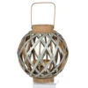 12.75" Silver And Natural Brown Classic Small Shanghai Round Lantern -Ornaments Store dabhg av37736 1 85628.1588359544