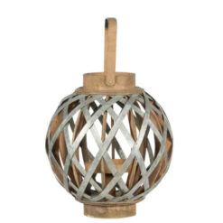 12.75" Silver And Natural Brown Classic Small Shanghai Round Lantern 8 12.75" Silver And Natural Brown Classic Small Shanghai Round Lantern -Ornaments Store dabhg av37736 3 82264.1588359546