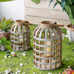 22.25" Silver And Natural Brown Classic Large Shanghai Lantern -Ornaments Store dabhg av37737 3 71016.1600910572