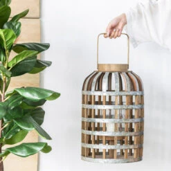 22.25" Silver And Natural Brown Classic Large Shanghai Lantern -Ornaments Store dabhg av37737 4 40995.1600910572