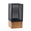 9.75" Night Black And Brown Rectangular Candle Holder -Ornaments Store dabhg av44652 1 10320.1588349142
