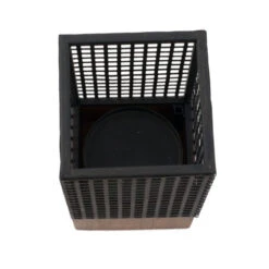 9.75" Night Black And Brown Rectangular Candle Holder -Ornaments Store dabhg av44652 3 71935.1588349143