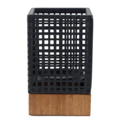 7.75" Night Black And Brown Rectangular Candle Holder 7 7.75" Night Black And Brown Rectangular Candle Holder -Ornaments Store dabhg av44653 2 81366.1588349147