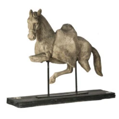 35" White And Black Classic Style Altus Equine Figure On Stand -Ornaments Store dabhg av75750 3 56501.1588363071