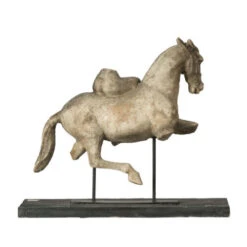 35" White And Black Classic Style Altus Equine Figure On Stand -Ornaments Store dabhg av75750 5 68289.1588363072
