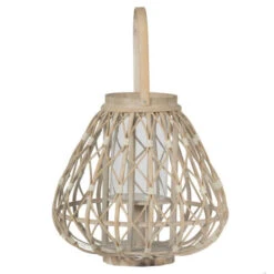 17.5" Brown And Clear Contemporary Woven Traditional Style Tapered Lantern 8 17.5" Brown And Clear Contemporary Woven Traditional Style Tapered Lantern -Ornaments Store dabhg d42178 3 03944.1588359666