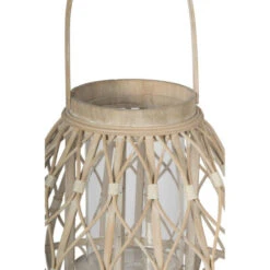 17.5" Brown And Clear Contemporary Woven Traditional Style Tapered Lantern 9 17.5" Brown And Clear Contemporary Woven Traditional Style Tapered Lantern -Ornaments Store dabhg d42178 4 87509.1588359666