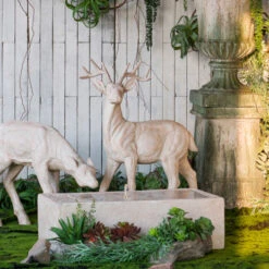 31" White Magnesium Naturalistic Deer Figurine Statue -Ornaments Store dabhg d76847 3 64161.1600996836