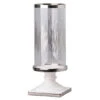 16.5" Clear And Silver Contemporary Style Glossy Shine Candle Holder 1 16.5" Clear And Silver Contemporary Style Glossy Shine Candle Holder -Ornaments Store dabhg df1733 19170.1588354420