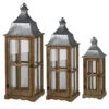 Set Of 3 Brown And Gray Classic Window Scape Lanterns 35.25" -Ornaments Store dabhg hp42240 26843.1588368208