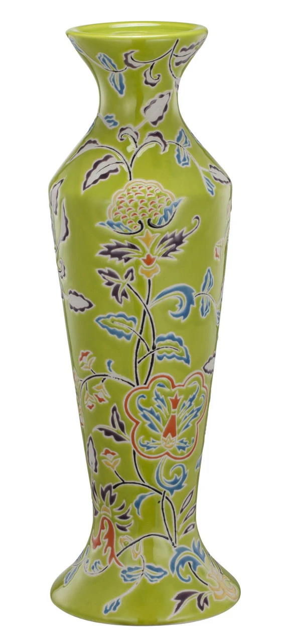 15.75" Green And Purple Classic Style Elegant Candle Holder 3 15.75" Green And Purple Classic Style Elegant Candle Holder