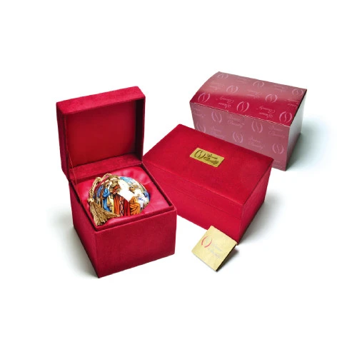 4.75” Ivory And Blue Beach Glass Hanging Christmas Ornament 4 4.75” Ivory And Blue Beach Glass Hanging Christmas Ornament - Image 2