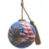 3" Stars, Stripes And Eagle Patriotic Christmas Glass Ball Ornament