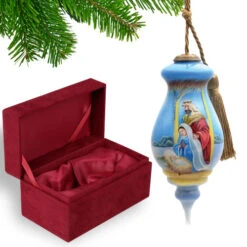 Baby Jesus Is Born Religious Christmas Finial Shaped Glass Ornament 8 Baby Jesus Is Born Religious Christmas Finial Shaped Glass Ornament -Ornaments Store dacf 1610044 3 58261.1601516020