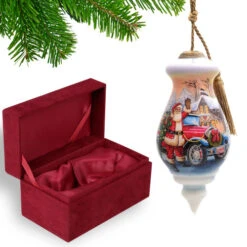 6” Santa Delivery Gift Christmas Glass Ornament 8 6” Santa Delivery Gift Christmas Glass Ornament -Ornaments Store dacf 1610082 3 99073.1664033898