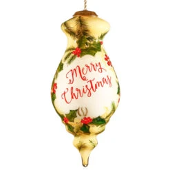 6" Merry Christmas Cardinal Spire Shaped Glass Ornament -Ornaments Store dacf 1812022 4 95942.1601516026