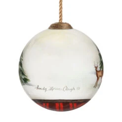 3" Christmas At The Cabin Glass Ball Hanging Ornament -Ornaments Store dacf 1911075 4 01207.1601516024