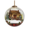 3" Christmas At The Cabin Glass Ball Hanging Ornament -Ornaments Store dacf 1911075 05621.1588406044