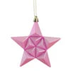 12ct Pink Bubblegum Matte Glittered Star Shatterproof Christmas Ornaments 5" -Ornaments Store dak 10310 12pnk 1 52049.1588349645