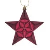 12ct Matte Burgundy Glittered Star Shatterproof Christmas Ornaments 5" -Ornaments Store dak cop10310 12bgd 1 85409.1608349967