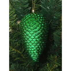 6ct Green Shatterproof Glittered Christmas Pine Cone Ornaments 6.5" -Ornaments Store dak cop10377 6grn 2 55959.1599267577
