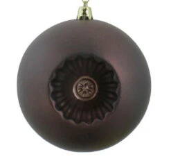 6ct Brown Shatterproof Matte Christmas Ball Ornaments 4" (100mm) -Ornaments Store dak cop10828 6chl 3 22209.1665783345