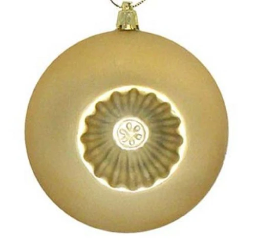 6ct Vegas Gold Shatterproof Matte Christmas Ball Ornaments 4" (100mm) 4 6ct Vegas Gold Shatterproof Matte Christmas Ball Ornaments 4" (100mm) - Image 2