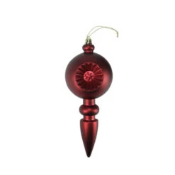 4ct Burgundy Red Retro Reflector Shatterproof Christmas Finial Ornaments 7.5" -Ornaments Store dak cop10829 4bgd 3 31643.1602682578