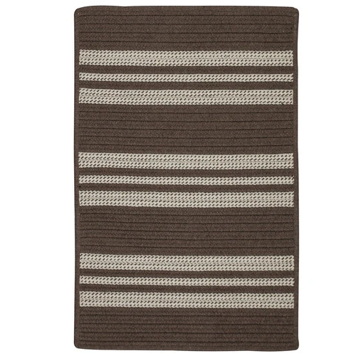 Colonial Mills 3' X 5' Brown Striped Handmade Braided Rectangular Area Throw Rug 3 Colonial Mills 3' X 5' Brown Striped Handmade Braided Rectangular Area Throw Rug