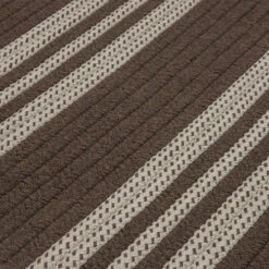Colonial Mills 5' X 7' Brown Striped Handmade Braided Rectangular Area Throw Rug