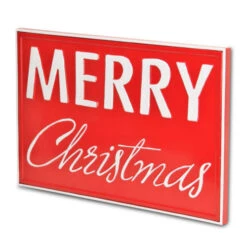 18.5" Red And White "MERRY Christmas" Wall Sign -Ornaments Store dcri 5352 03 60254.1695052436