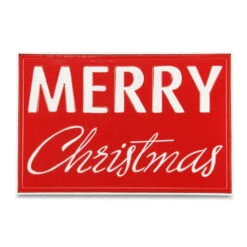 18.5" Red And White "MERRY Christmas" Wall Sign -Ornaments Store dcri 5352 04 02782.1695052445