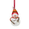 3" Mrs Snowman With Baby Christmas Ornament