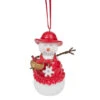 3.5" Mrs Snowman With Cardinal Nest Christmas Ornament -Ornaments Store ddcks20smo1911 34518.1588396295