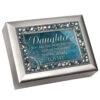 8" Silver Colored And Green Topaz Jewel Boarded Rectangular "Daughter" Printed Musical Box 2 8" Silver Colored And Green Topaz Jewel Boarded Rectangular "Daughter" Printed Musical Box -Ornaments Store ddcks jm381c 27630.1588405596