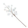 24" White And Brown Snowflake Outdoor Christmas Spray
