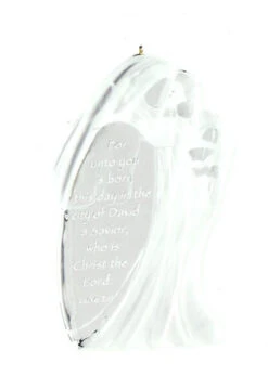 4" Clear Away In A Manger Nativity Christmas Ornament