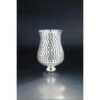 12" Silver Hand Blown Glass Candle Holder -Ornaments Store ddiam 51321 01 05129.1591634863