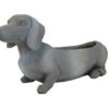ESSCHERT DESIGN 19.5" Gray Solid Dachshund Figure Decorative Planter - 34256572 -Ornaments Store desda zyct202 92664.1588411388