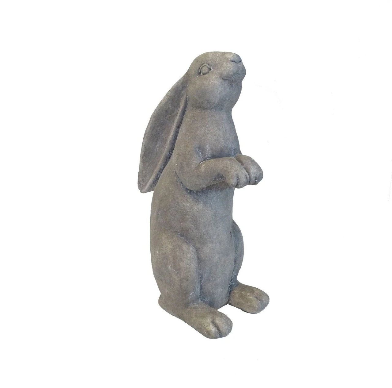 ESSCHERT DESIGN 18" Gray Solid Contemporary Bunny With Ears Down Outdoor Garden Statue 3 ESSCHERT DESIGN 18" Gray Solid Contemporary Bunny With Ears Down Outdoor Garden Statue