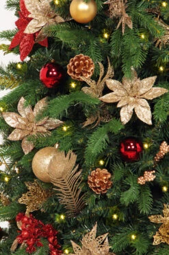 5.5' Pre-Lit Gold And Red Artificial Pine Christmas Tree – Clear LED Lights 12 5.5' Pre-Lit Gold And Red Artificial Pine Christmas Tree – Clear LED Lights -Ornaments Store dezy2018 et hist 5520235 49636.1587644093