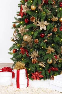 5.5' Pre-Lit Gold And Red Artificial Pine Christmas Tree – Clear LED Lights 10 5.5' Pre-Lit Gold And Red Artificial Pine Christmas Tree – Clear LED Lights -Ornaments Store dezy2018 et hist 552033 87682.1587644093