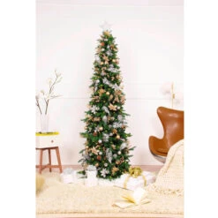 5.5' Pre-Lit Pre-Decorated Gold And Silver Artificial Christmas Tree – Clear LED Lights -Ornaments Store dezy2018 et met 55 3 updated 21059.1588371441