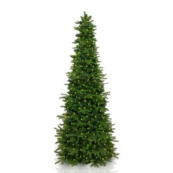 5.5’ Pre-Lit Natural Artificial Christmas Tree – Warm White LED Lights