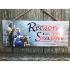 Christmas Central Red And Blue Reason For The Season Christmas Rectangular Sign With Rope Hanger 4" X 10" 9 Christmas Central Red And Blue Reason For The Season Christmas Rectangular Sign With Rope Hanger 4" X 10" -Ornaments Store dglow a1012 3 00933.1587644198