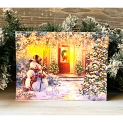 Christmas Central 8" White And Yellow Christmas Snowman Home Lighted Tabletop Decor -Ornaments Store dglow a1034 2 08037.1587645048