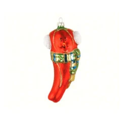 4.5” Red Hot Chili Pepper Hand Blown Glass Hanging Figurine Ornament
