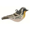4” Gray And Yellow Throated Warbler Hand Blown Glass Hanging Figurine Ornament -Ornaments Store dgold cobanec412 98966.1588354486